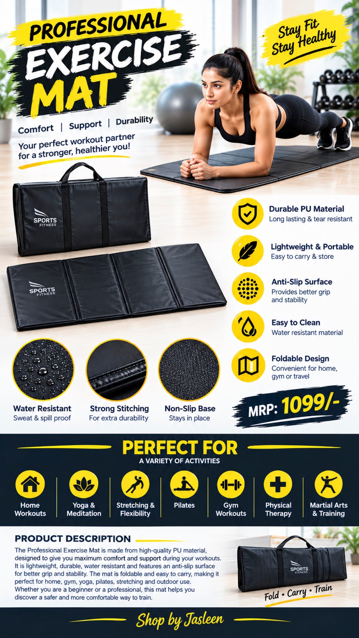 PROFESSIONAL EXERCISE MAT