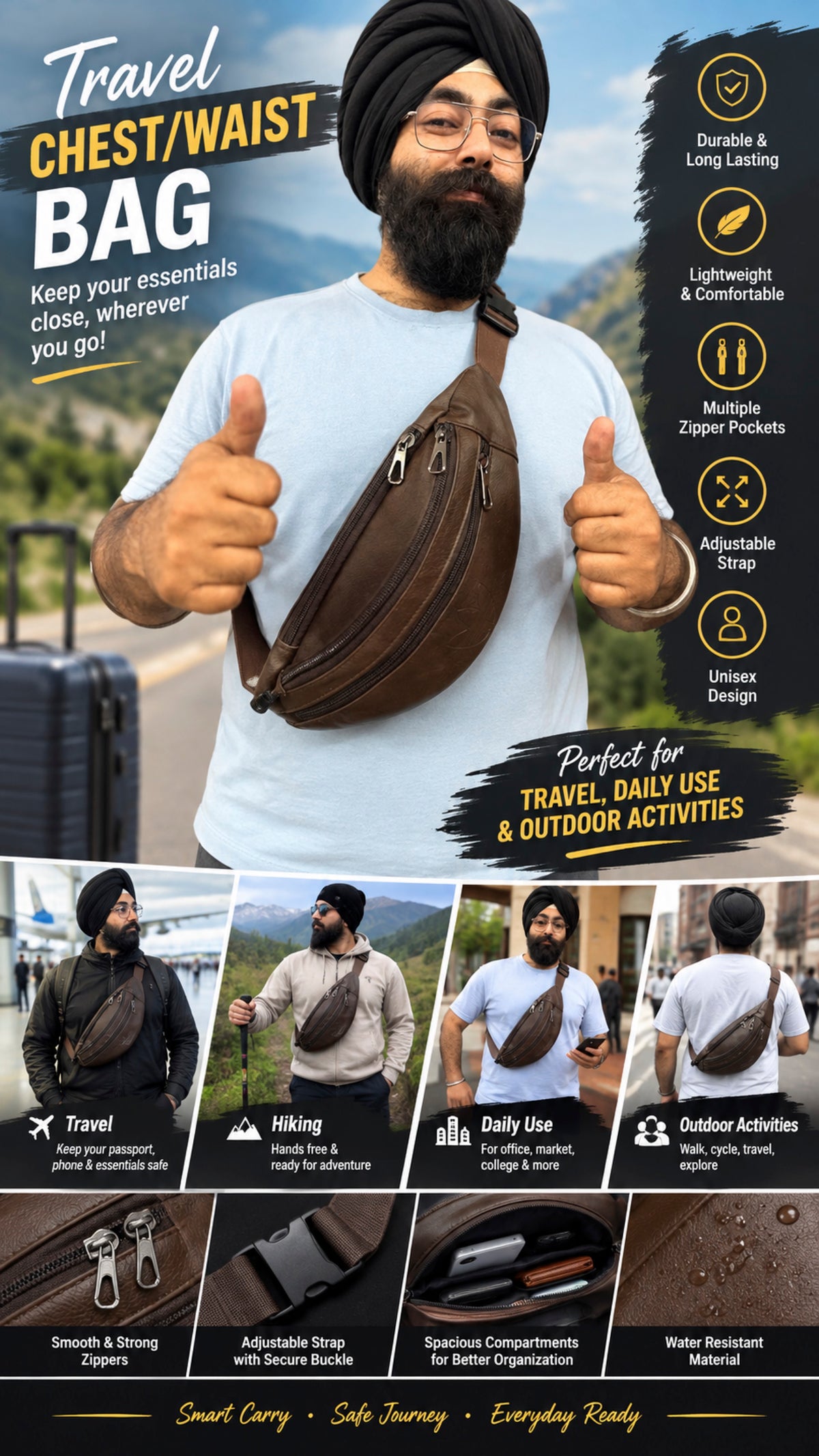 ULTIMATE CHEST/WAIST TRAVEL BAG