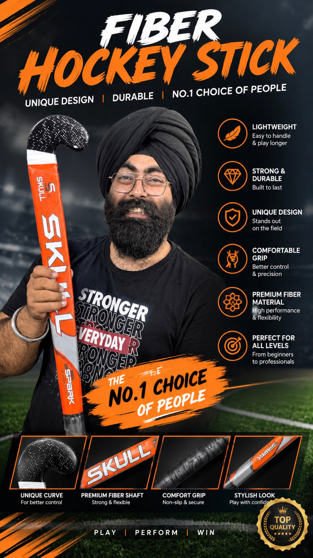 FIBER HOCKEY STICK